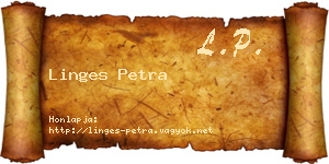 Linges Petra névjegykártya